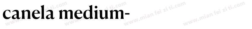 canela medium字体转换